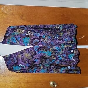 NWT Chico's Travelers Egyptian Passion Peplum Jacket Mesmerize Womens Sz 2=10/12